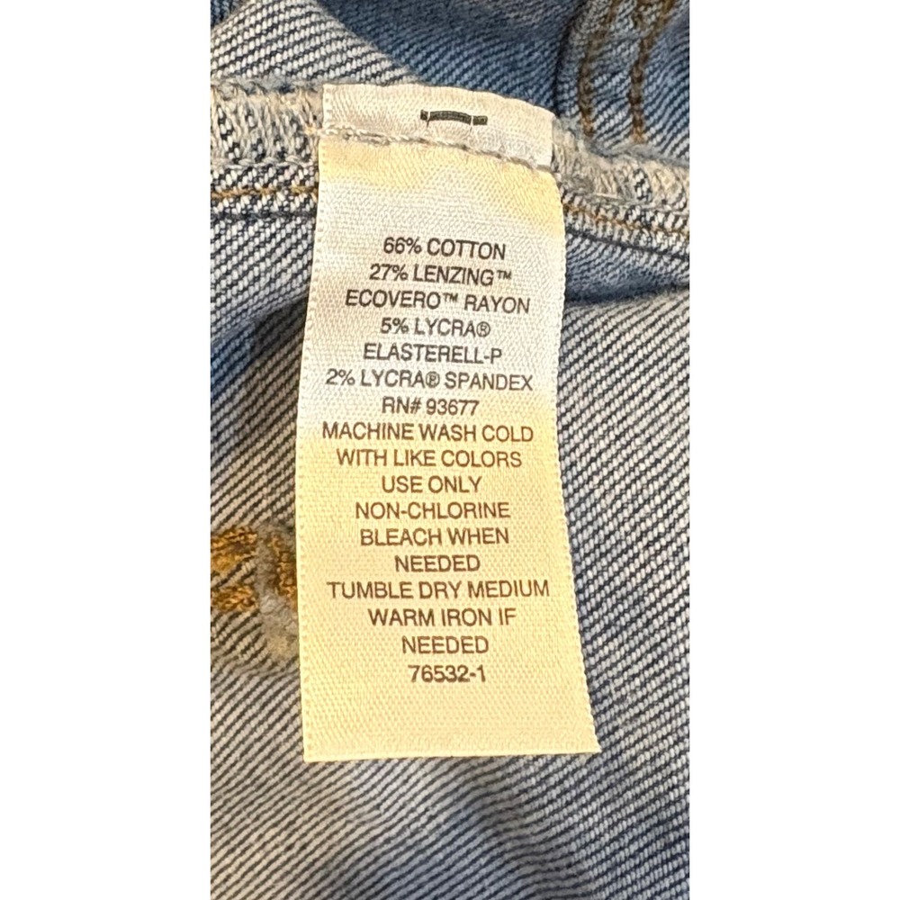 Liz Claiborne Women 22W Blue Denim Wide Leg Cropped Culotte Jeans NWT - Picture 11 of 11